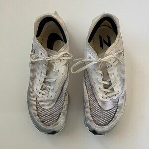 Nike ZoomX Vaporfly Next %2 White Silver Running Shoe Size 8